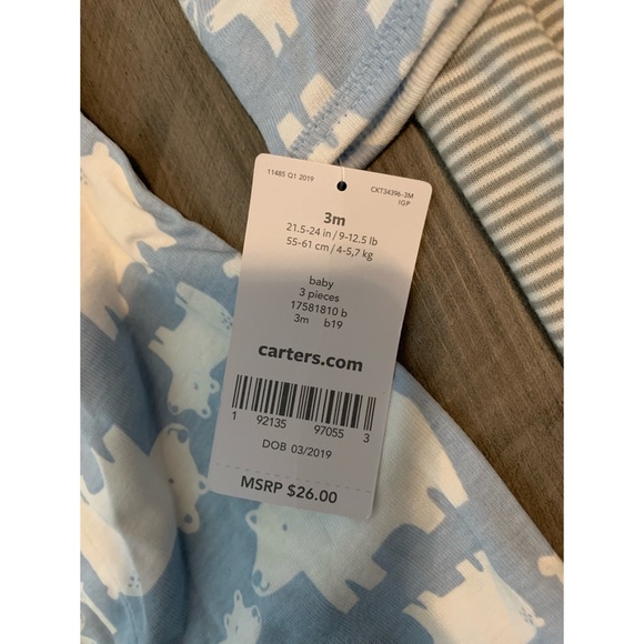 Carter’s Little Baby Basics Onesies 2 Outfits size 3M NWT - Picture 2 of 6